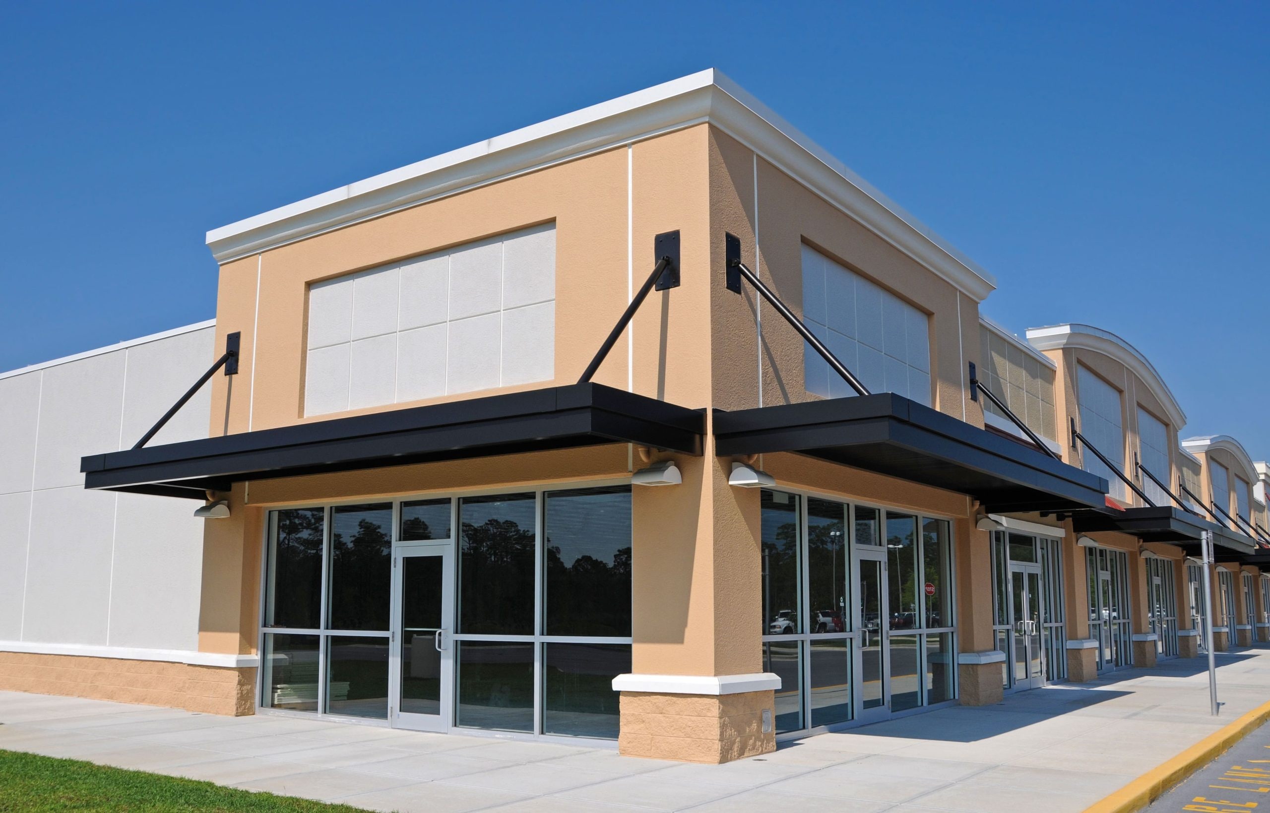 Durable commercial awning installation in Lexington